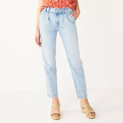 Women's Sonoma Goods For Life® High Rise Pleat Front Jeans -Sonoma Clothing Store 5193062 Rockrose