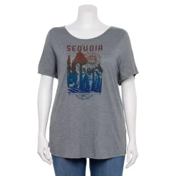 Plus Size Sonoma Goods For Life® National Parks Graphic Tee -Sonoma Clothing Store 5212613 Sequoia Tree Grey