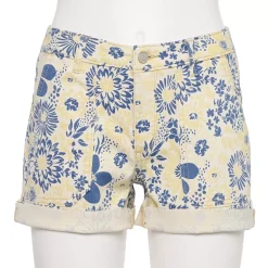 Women's Sonoma Goods For Life® High-Waist 5" Jean Shorts -Sonoma Clothing Store 5218635 Blue Floral