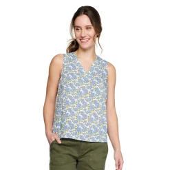 Petite Sonoma Goods For Life® Sleeveless V-Neck Top -Sonoma Clothing Store 5222594 Blue Floral