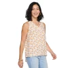 Petite Sonoma Goods For Life® Sleeveless V-Neck Top -Sonoma Clothing Store 5222594 Cream Floral