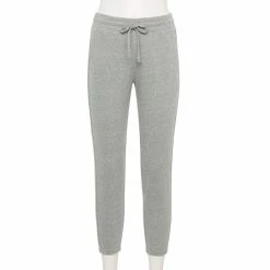 Women's Sonoma Goods For Life® Cinched Knit Jogger Pants -Sonoma Clothing Store 5225497 Gray Nep