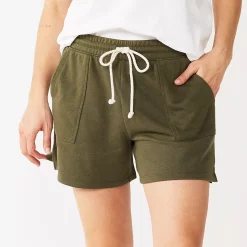 Women's Sonoma Goods For Life® French Terry Sweat Shorts -Sonoma Clothing Store 5234547 Olive Night