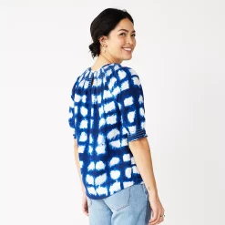 Women's Sonoma Goods For Life® Elbow Smock Neck Top 10 Women's Sonoma Goods For Life® Elbow Smock Neck Top -Sonoma Clothing Store 5235158 ALT