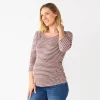 Maternity Sonoma Goods For Life® Essential Scoopneck Tee 2 Maternity Sonoma Goods For Life® Essential Scoopneck Tee -Sonoma Clothing Store 5236820 Brown Stripe