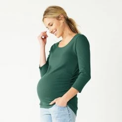 Maternity Sonoma Goods For Life® Essential Scoopneck Tee 17 Maternity Sonoma Goods For Life® Essential Scoopneck Tee -Sonoma Clothing Store 5236820 Valiant Green