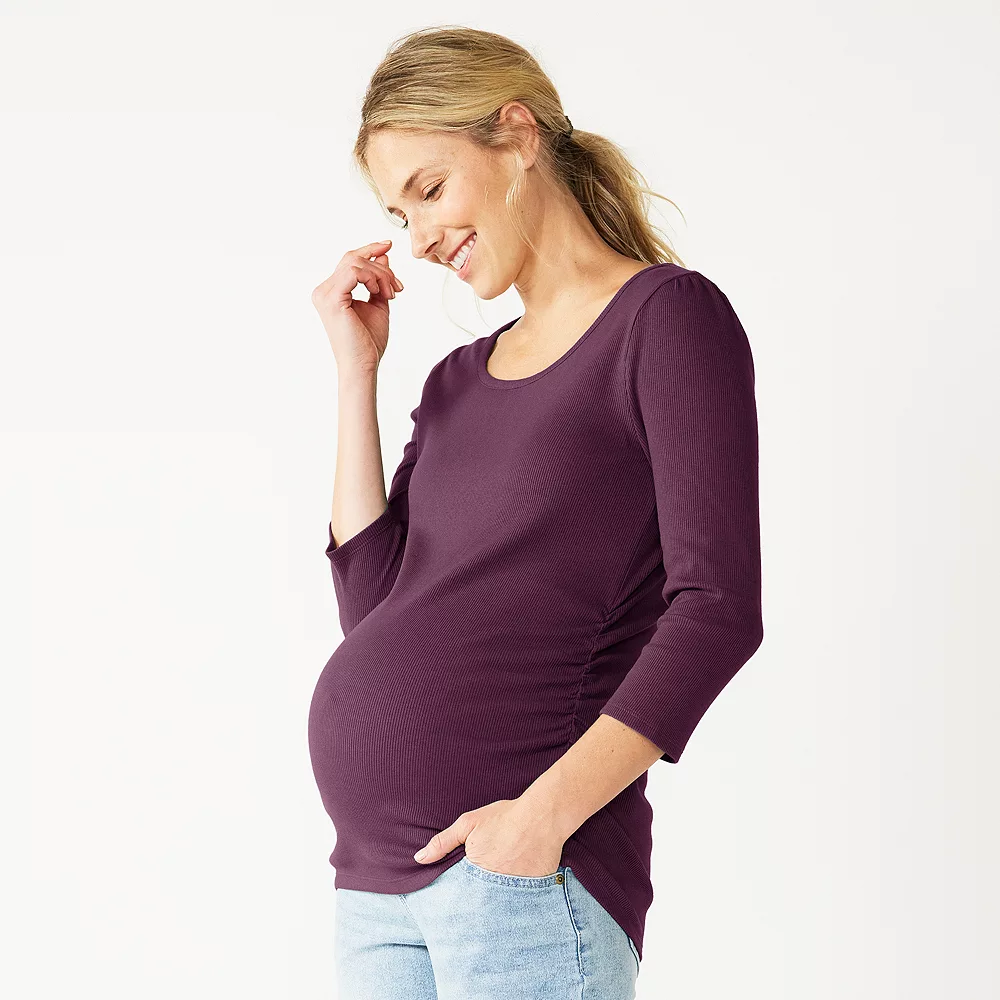 Maternity Sonoma Goods For Life® Essential Scoopneck Tee 10 Maternity Sonoma Goods For Life® Essential Scoopneck Tee - Image 8