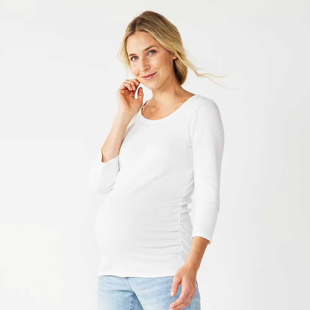 Maternity Sonoma Goods For Life® Essential Scoopneck Tee 5 Maternity Sonoma Goods For Life® Essential Scoopneck Tee - Image 3