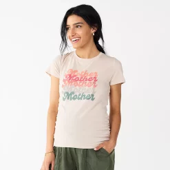 Maternity Sonoma Goods For Life® Fitted Crewneck Graphic Tee -Sonoma Clothing Store 5237042 Mother Mother