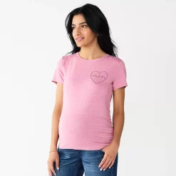 Maternity Sonoma Goods For Life® Fitted Crewneck Graphic Tee -Sonoma Clothing Store 5237042 Purple Mom