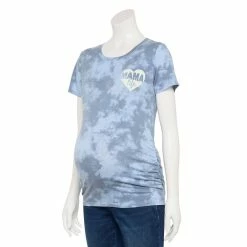 Maternity Sonoma Goods For Life® Fitted Crewneck Graphic Tee -Sonoma Clothing Store 5237042 Tie Dye Mama Life