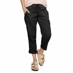 Women's Sonoma Goods For Life® Comfort Waist Utility Capri Pants -Sonoma Clothing Store 5237613 Black