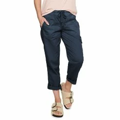 Women's Sonoma Goods For Life® Comfort Waist Utility Capri Pants -Sonoma Clothing Store 5237613 Navy