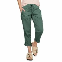 Women's Sonoma Goods For Life® Comfort Waist Utility Capri Pants -Sonoma Clothing Store 5237613 Teal