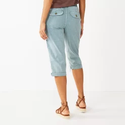 Women's Sonoma Goods For Life® Comfort Waist Pull-On Capri Pants -Sonoma Clothing Store 5237938 ALT