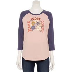 Women's Sonoma Goods For Life® Three Quarter Sleeve Baseball Graphic Tee -Sonoma Clothing Store 5242169 Blush Make Today Count