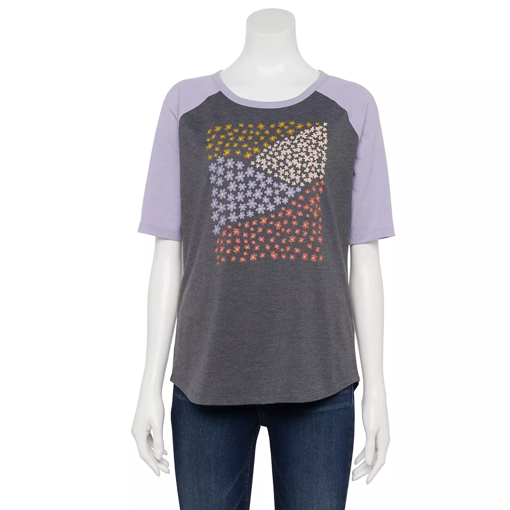 Women's Sonoma Goods For Life® Elbow Sleeve Baseball Graphic Tee 10 Women's Sonoma Goods For Life® Elbow Sleeve Baseball Graphic Tee - Image 8