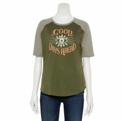 Women's Sonoma Goods For Life® Elbow Sleeve Baseball Graphic Tee 18 Women's Sonoma Goods For Life® Elbow Sleeve Baseball Graphic Tee -Sonoma Clothing Store 5242399 Olive Good Days