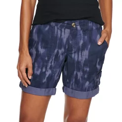 Women's Sonoma Goods For Life® Comfort Waist Utility Bermuda Shorts 23 Women's Sonoma Goods For Life® Comfort Waist Utility Bermuda Shorts -Sonoma Clothing Store 5243469 Blue Wash Print