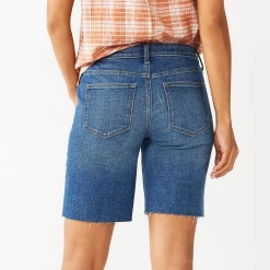 Women's Sonoma Goods For Life® High-Waist 9" Bermuda Jean Shorts 18 Women's Sonoma Goods For Life® High-Waist 9" Bermuda Jean Shorts -Sonoma Clothing Store 5244121 ALT