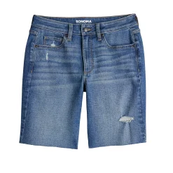 Women's Sonoma Goods For Life® High-Waist 9" Bermuda Jean Shorts 19 Women's Sonoma Goods For Life® High-Waist 9" Bermuda Jean Shorts -Sonoma Clothing Store 5244121 ALT5