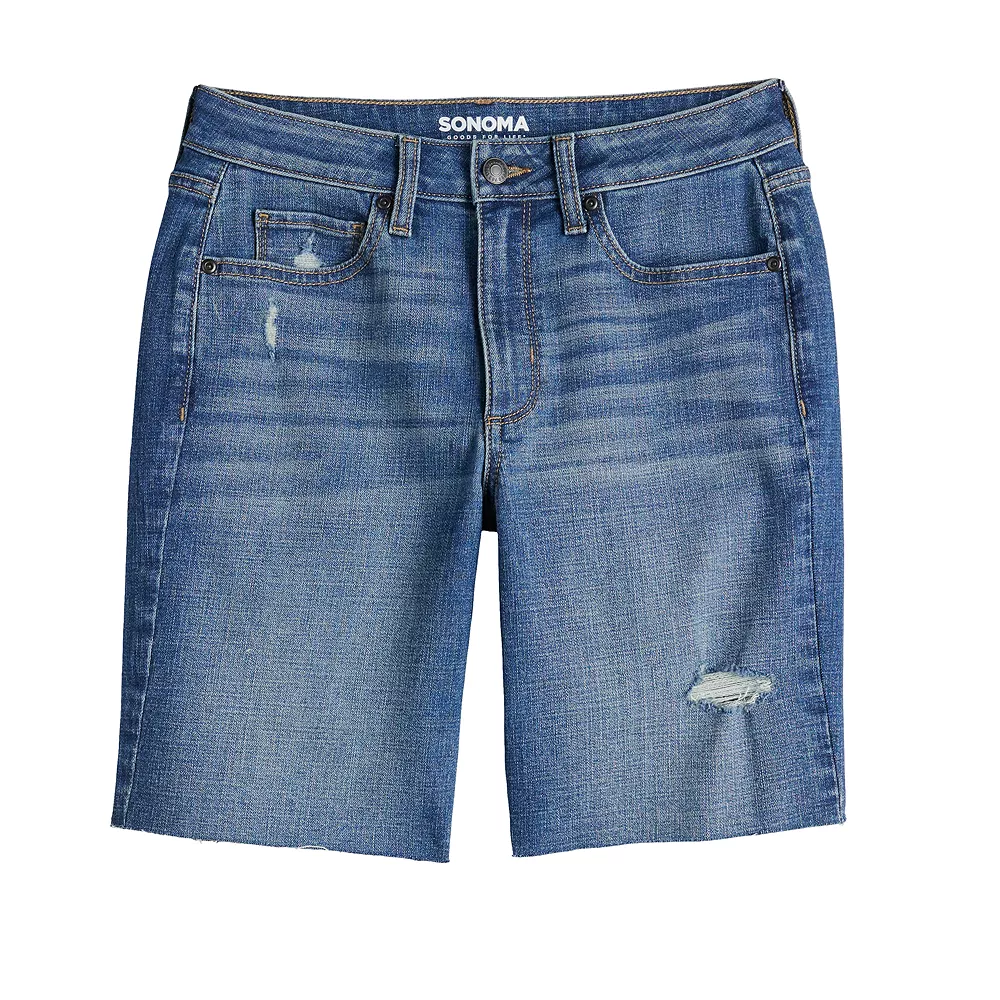 Women's Sonoma Goods For Life® High-Waist 9" Bermuda Jean Shorts 11 Women's Sonoma Goods For Life® High-Waist 9" Bermuda Jean Shorts - Image 9