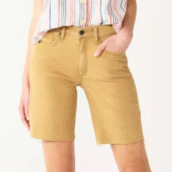 Women's Sonoma Goods For Life® High-Waist 9" Bermuda Jean Shorts 16 Women's Sonoma Goods For Life® High-Waist 9" Bermuda Jean Shorts -Sonoma Clothing Store 5244121 Cider Yellow