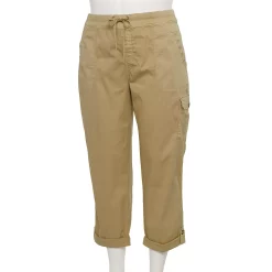 Plus Size Sonoma Goods For Life® Comfort Waist Utility Capri Pants -Sonoma Clothing Store 5258066 Khaki