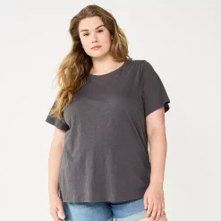 Plus Size Sonoma Goods For Life® Everyday Crewneck Tee -Sonoma Clothing Store 5259072 Gray