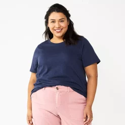 Plus Size Sonoma Goods For Life® Everyday Crewneck Tee -Sonoma Clothing Store 5259072 Navy