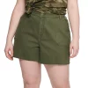 Plus Size Sonoma Goods For Life® Premium High-Waist Denim Shorts -Sonoma Clothing Store 5261004 Lander Green