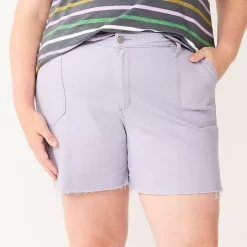 Plus Size Sonoma Goods For Life® Premium High-Waist Denim Shorts 16 Plus Size Sonoma Goods For Life® Premium High-Waist Denim Shorts -Sonoma Clothing Store 5261004 Lavender