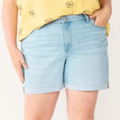 Plus Size Sonoma Goods For Life® Premium High-Waist Denim Shorts 17 Plus Size Sonoma Goods For Life® Premium High-Waist Denim Shorts -Sonoma Clothing Store 5261004 Orchard