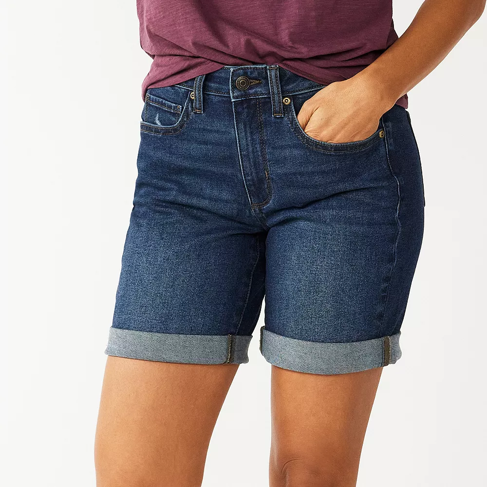 Petite Sonoma Goods For Life® High-Rise Bermuda Jean Shorts 3 Petite Sonoma Goods For Life® High-Rise Bermuda Jean Shorts