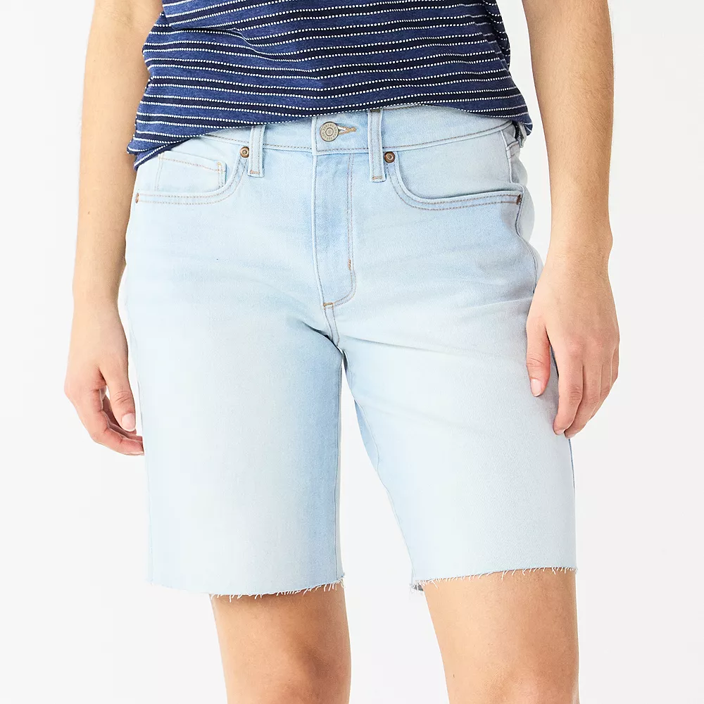Petite Sonoma Goods For Life® High-Rise Bermuda Jean Shorts 5 Petite Sonoma Goods For Life® High-Rise Bermuda Jean Shorts - Image 3