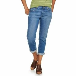 Petite Sonoma Goods For Life® Cuffed Girlfriend Jeans -Sonoma Clothing Store 5269794 San Luis