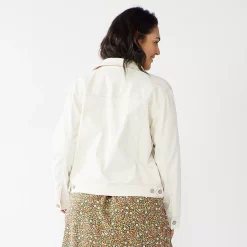 Plus Size Sonoma Goods For Life® Button Front Jean Jacket 11 Plus Size Sonoma Goods For Life® Button Front Jean Jacket -Sonoma Clothing Store 5269795 ALT