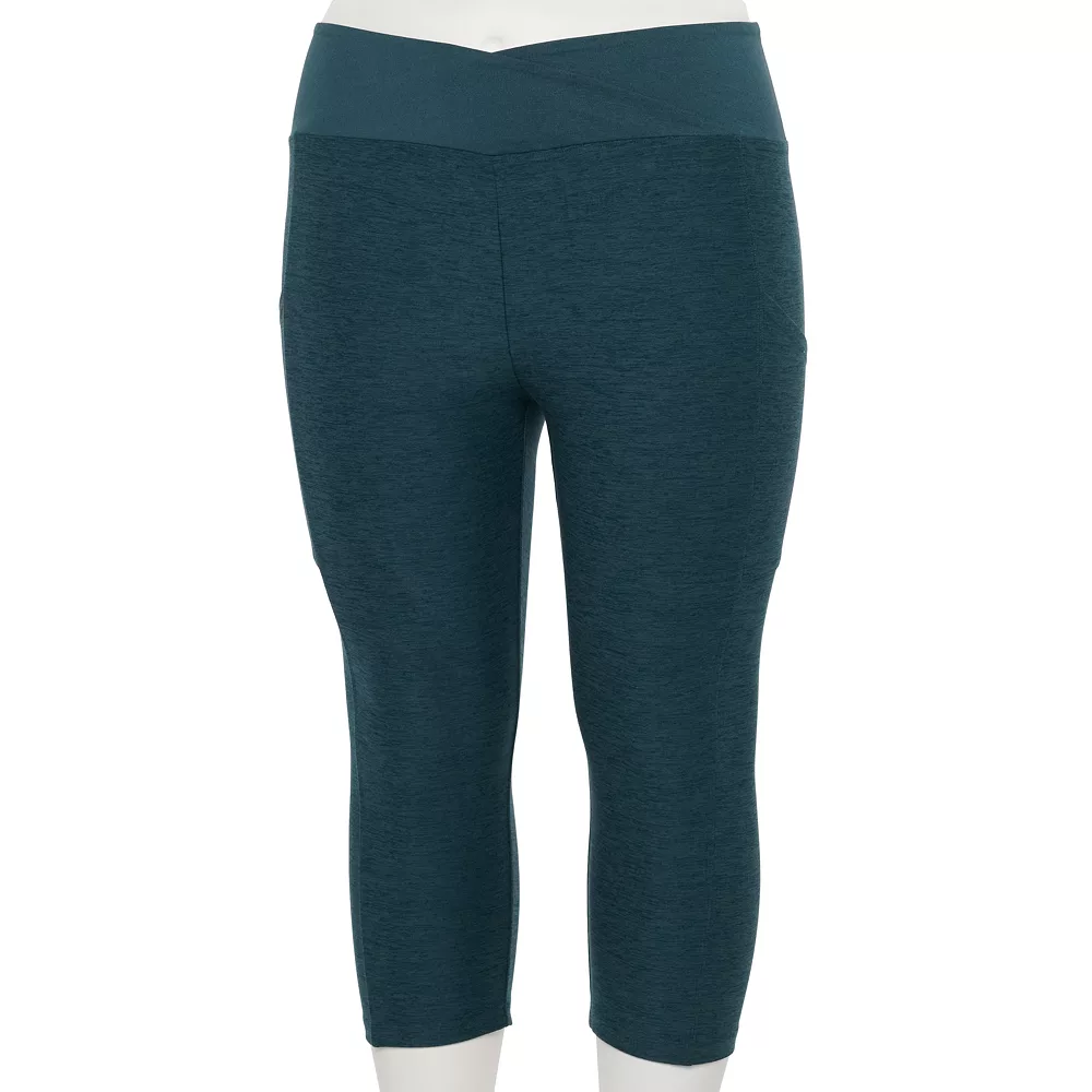 Plus Size Sonoma Goods For Life® Crossover Waist Crop Leggings 6 Plus Size Sonoma Goods For Life® Crossover Waist Crop Leggings - Image 4