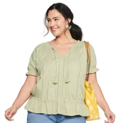 Plus Size Sonoma Goods For LifeĀ® Drop Waist Top