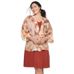 Women's Sonoma Goods For LifeĀ® Tie-Dye Tie Front Kimono