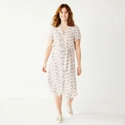 Petite Sonoma Goods For Life® Midi Shirtdress 12 Petite Sonoma Goods For Life® Midi Shirtdress -Sonoma Clothing Store 5316708 Plum Quilt