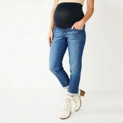 Maternity Sonoma Goods For Life® Over-the-Belly Girlfriend Crop Jeans -Sonoma Clothing Store 5355750 ALT2