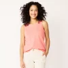 Women's Sonoma Goods For Life® High-Neck Tank 2 Women's Sonoma Goods For Life® High-Neck Tank -Sonoma Clothing Store 5467284 Coral