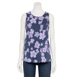 Women's Sonoma Goods For Life® High-Neck Tank -Sonoma Clothing Store 5467284 Navy Dot Floral