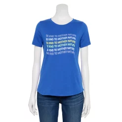 Women's Sonoma Goods For Life® Short Sleeve Graphic Tee -Sonoma Clothing Store 5480871 Blue Mother Earth