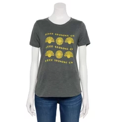 Women's Sonoma Goods For Life® Short Sleeve Graphic Tee -Sonoma Clothing Store 5480871 Gray Keep Shining