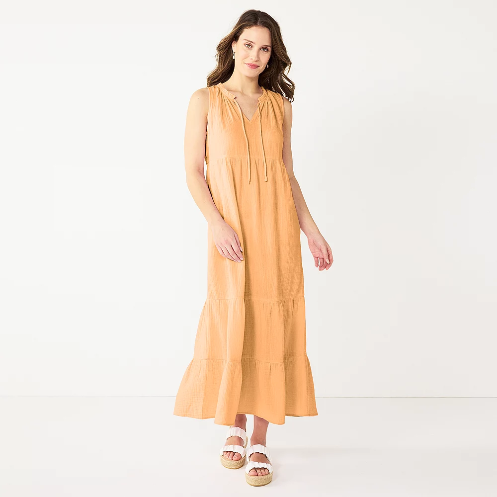 Women's Sonoma Goods For Life® x Lauren Lane Sleeveless Tiered Dress 5 Women's Sonoma Goods For Life® x Lauren Lane Sleeveless Tiered Dress - Image 3