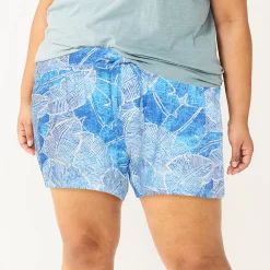 Plus Size Sonoma Goods For Life® Pajama Shorts -Sonoma Clothing Store 5490355 Blue Crackle