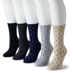 Women's Sonoma Goods For Life® 5-Pack Roll Top Crew Socks -Sonoma Clothing Store 5497545 Multi
