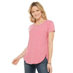 Women's Sonoma Goods For Life® Supersoft Dolman Tunic -Sonoma Clothing Store 5499245 Coral Stripe